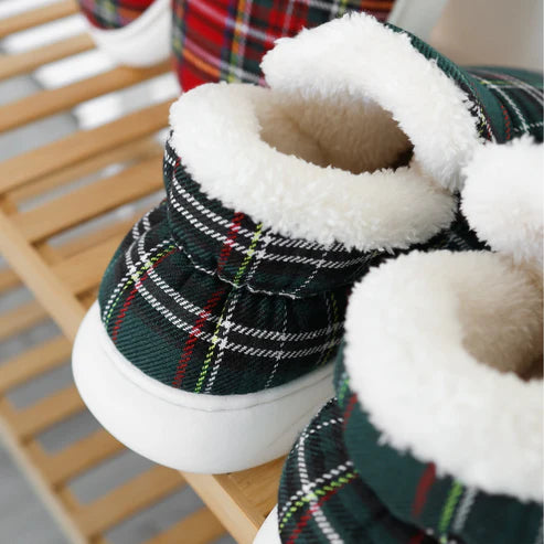 Valora Pofuduk  Ekoseli Ev Ayakkabısı