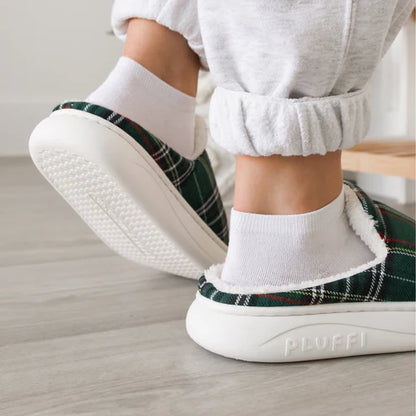 Valora Pofuduk  Ekoseli Ev Ayakkabısı